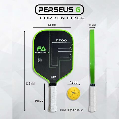 Perseus-G T700 Bề Mặt Nhám Combo vợt PICKLEBALL Full Phụ Kiện